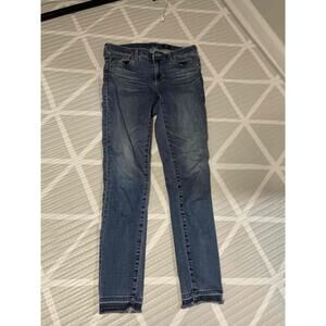 Adriano Goldschmied Womens Blue‎ Pockets Denim Straight Leg Jeans Size 27R